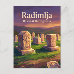 Cartão Postal Necrópole Radimlja Bósnia e Herzegovina