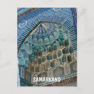 Cartão Postal Necrópolis de Shah-i-Zinda em Samarkan, Usbequistã