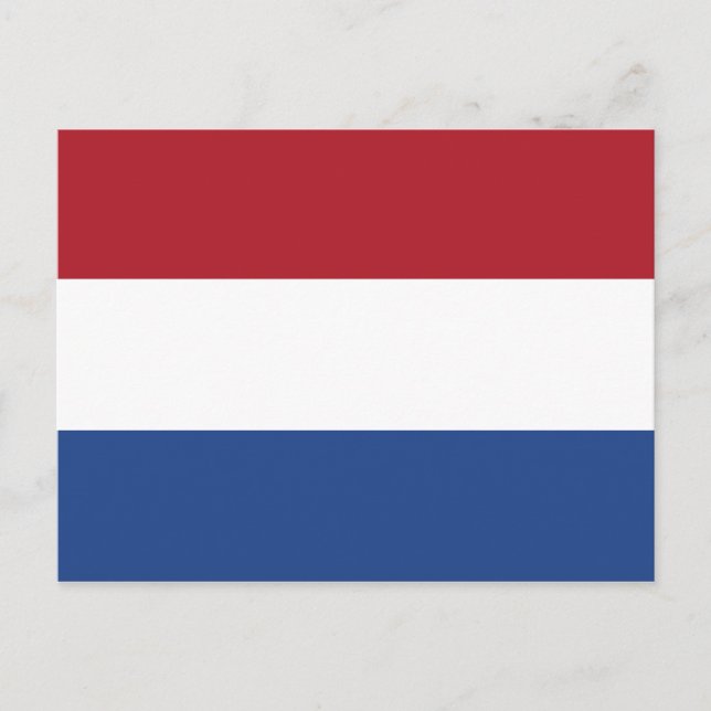 Cartão postal neerlandês Flag of Netherlands (Frente)