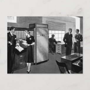 Cartão Postal Negócios Antigos, Executivos de Negócios Escritóri