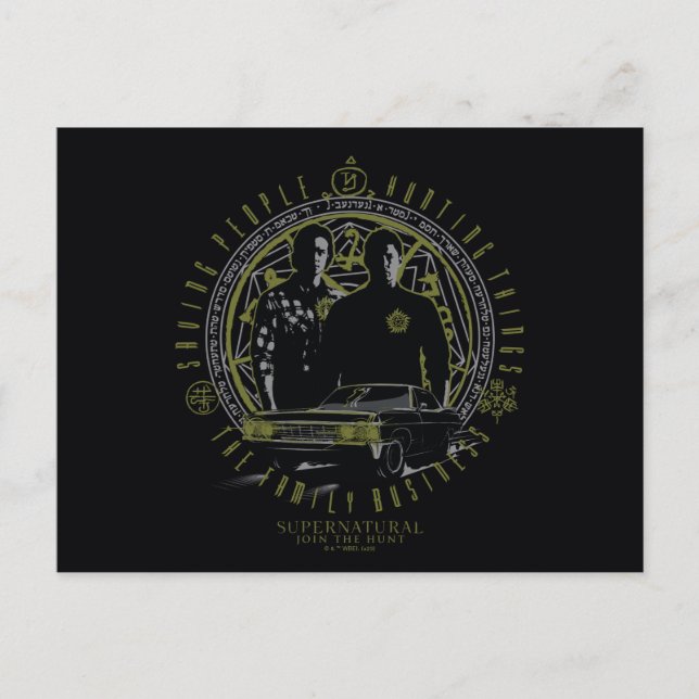 Cartão Postal Negócios da Família dos Irmãos Winchester Supernat (Frente)