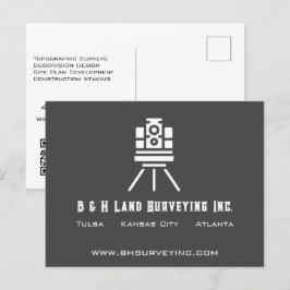 Cartão Postal Negócios de Código QR do Modern Land Surveyor