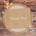 Cartão Postal Negócios Minimalistas Obrigado Rustic Kraft<br><div class="desc">Simples cartões de agradecimentos de negócios personalizado moderno para você personalizar apresentando elegante tipografia de script branco em um fundo de papel Kraft. Perfeito para uma grande variedade de profissões,  incluindo planejadores de casamento,  planejadores de eventos,  boutiques,  maquiador,  cabeleireiro e salão de beleza. Projetado por Thisnotme©</div>