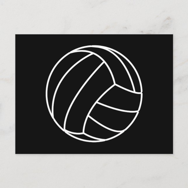 Cartão Postal NEGRO E BRANCO VOLLEYBALL esporte de verão diversã (Frente)