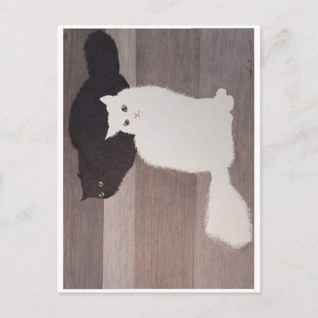 Cartão postal: Neko e Falkor (Frente)