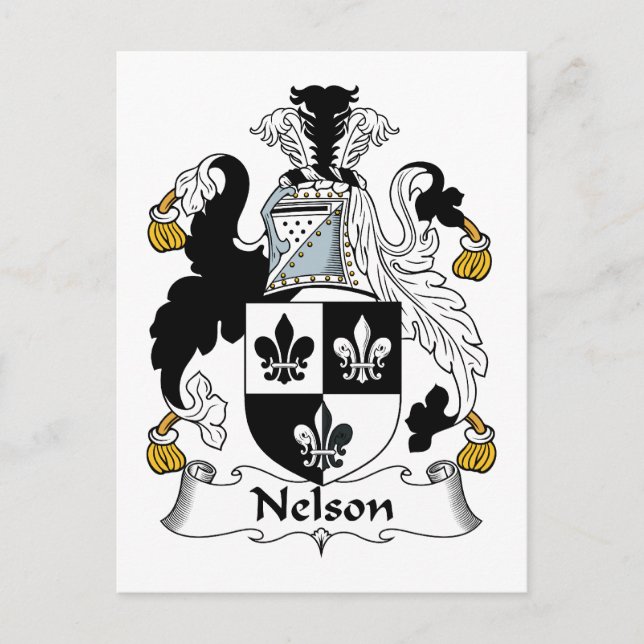 Cartão Postal Nelson Family Crest (Frente)