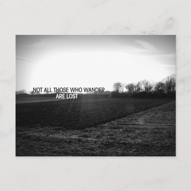 Cartão Postal Nem todos os que andam perdidos (Frente)