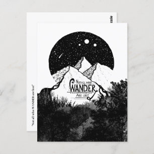 Cartão Postal Nem todos que WANDER estão perdidos na citação da