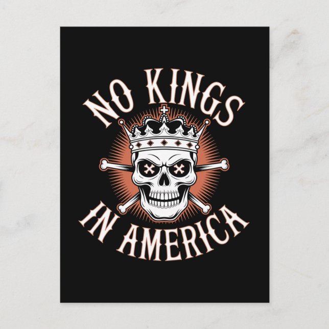 Cartão Postal Nenhum Kings na América Skull (Frente)