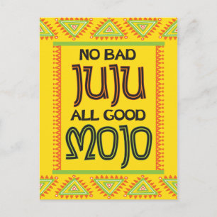 Cartão Postal Nenhum mau agouro, todo o mojo bom, engraçado, mel