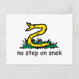 Cartão Postal Nenhum passo na paródia de snek Gadsden SnekRight