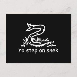 Cartão Postal Nenhum passo na paródia de snek Gadsden SnekRight