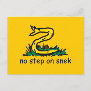Cartão Postal Nenhum passo na paródia de snek Gadsden SnekRight
