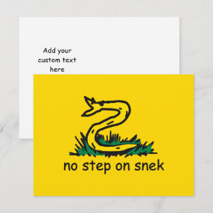 Cartão Postal Nenhum passo no meme da snek paródia Gadsden SnekR