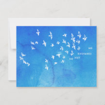 "Nenhuma rede me ensina" + pássaros (branco a azul