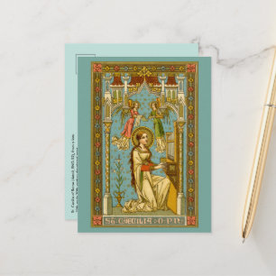 Cartão Postal Neogótico Santa Cecília de Roma (BNG 02) Postal