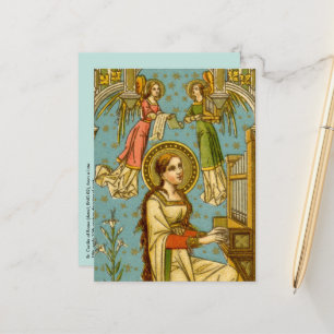 Cartão Postal NeoGótico St. Cecília de Roma (detalhe; BNG 02) Po