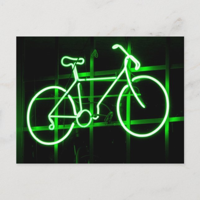 Cartão postal Neon Bicycle (Frente)