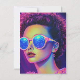 Cartão Postal Neon Galaxy Glamor