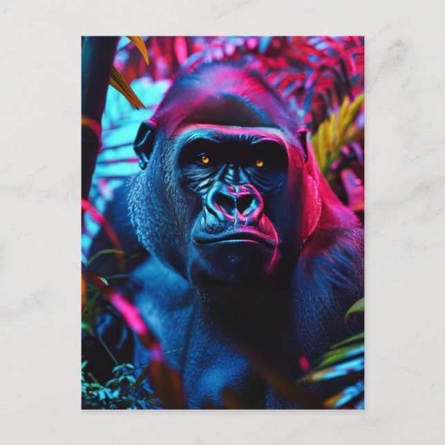 Cartão Postal Neon Gorilla (Frente)