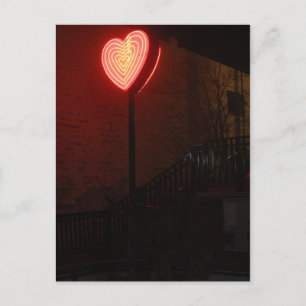 Cartão Postal Neon Heart
