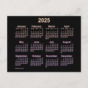 Cartão Postal Neon Ipanema Mini Calendário 2025 por Janz