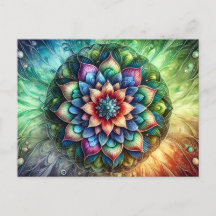 Neon Mandala Celestial com Abstrato vibrante