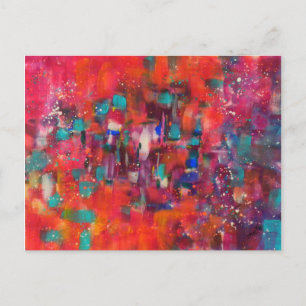 Cartão Postal Neon Rain