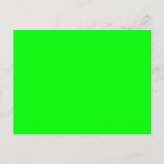 Cartão Postal Néon verde hex 00FF00 (Frente)