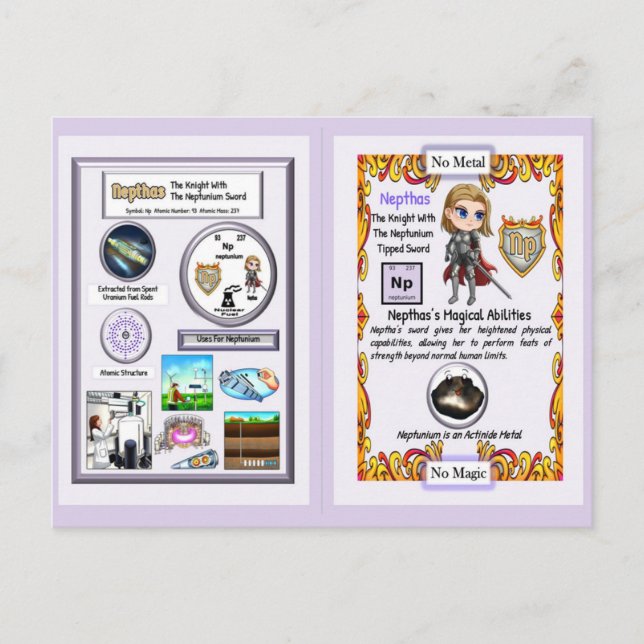 Cartão Postal Nepthas - Espada Cavaleiro do Netuno (Frente)