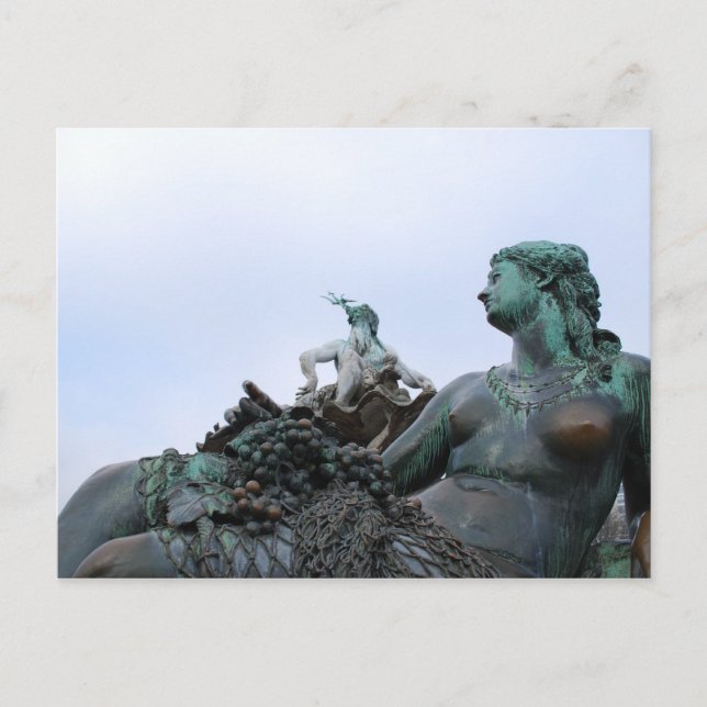 Cartão Postal Neptunbrunnen - Fonte do Netuno - Berlim (Frente)