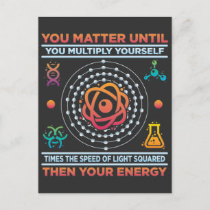 Cartão Postal Nerd de Física do Cientista da Energia, Geek de M