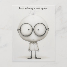 Cartão Postal Nerd estudante