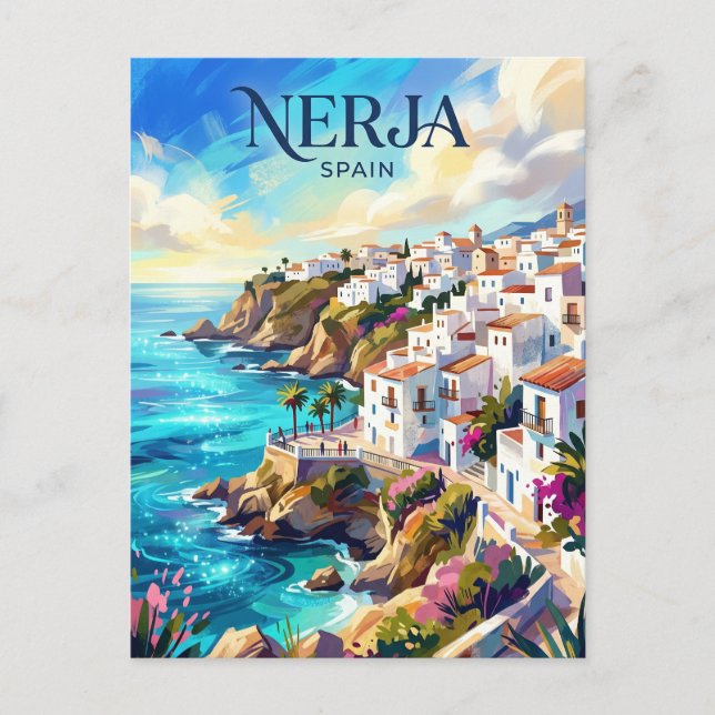 Cartão Postal Nerja Espanha (Frente)