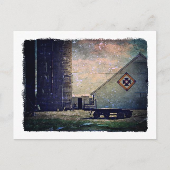 Cartão Postal Nest Barn Quilt de Crow (Frente)