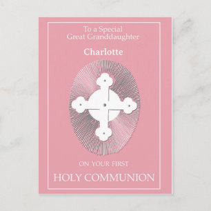 Cartão Postal Neto de Bisavós Primeira Comunhão Personalizado
