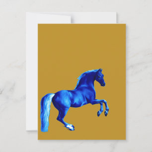 Cartão Postal Neto do Godolphin Arabian ... Cavalo Azul