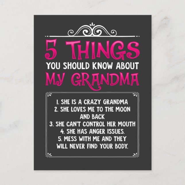 Cartão Postal Netos Engraçados Netos Melhor Avó (Frente)