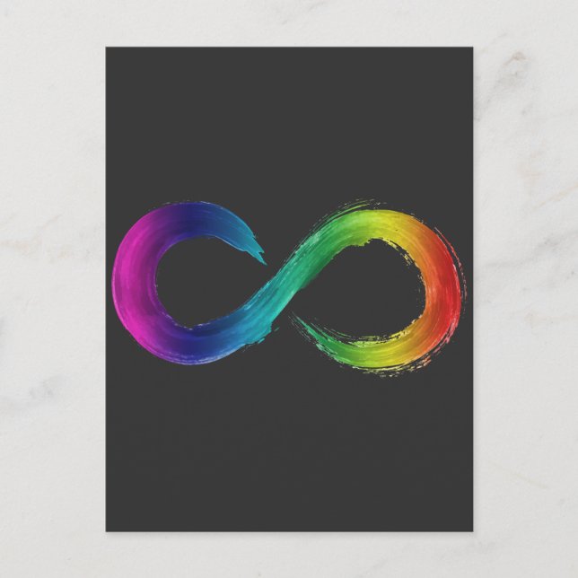 Cartão Postal Neurodiversity Infinity Logo Shirt (Frente)