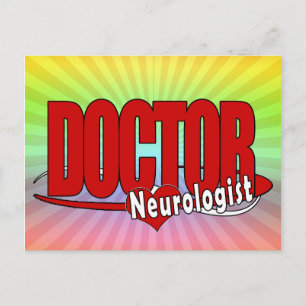 CARTÃO POSTAL NEUROLOGISTA LOGOTIPO GRANDE DOUTOR VERMELHO