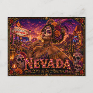 Cartão Postal Nevada Dia dos Mortos Retro