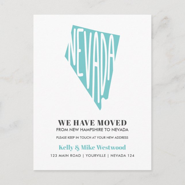 Cartão Postal NEVADA Mudamos Novo endereço Nova Casa   (Frente)