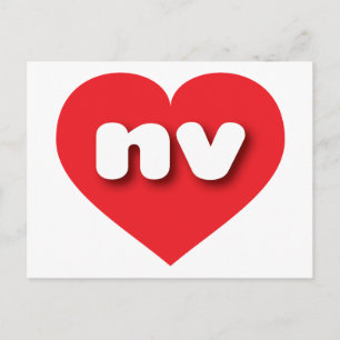 Cartão Postal Nevada Red Heart - amor