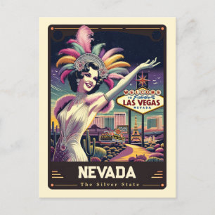 Cartão Postal Nevada   Vintage espirituosa patriótica