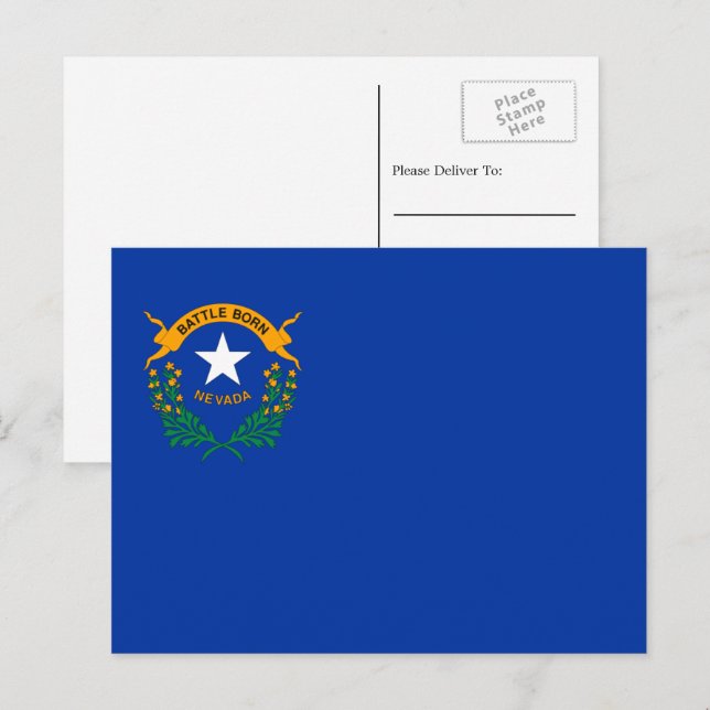 Cartão Postal Nevadan Flag, Flag de Nevada (Frente/Verso)