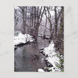 Cartão Postal Neve ao longo do rio