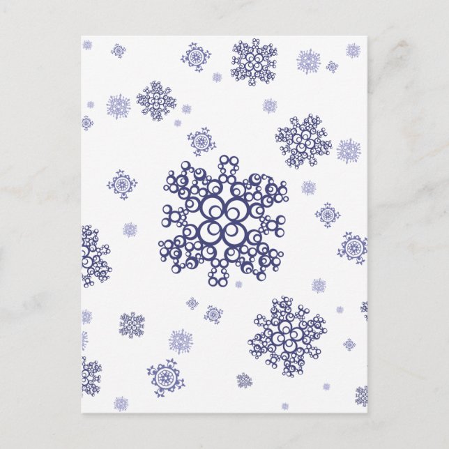 Cartão Postal Neve azul (Frente)