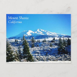 Cartão Postal Neve de inverno no Monte Shasta, CA