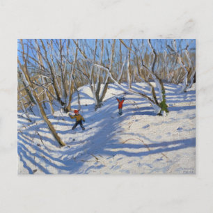 Cartão Postal Neve de primavera Newhaven Derbyshire 2008