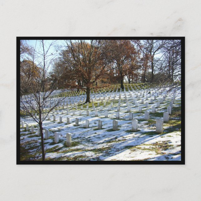Cartão Postal neve em arlington (Frente)